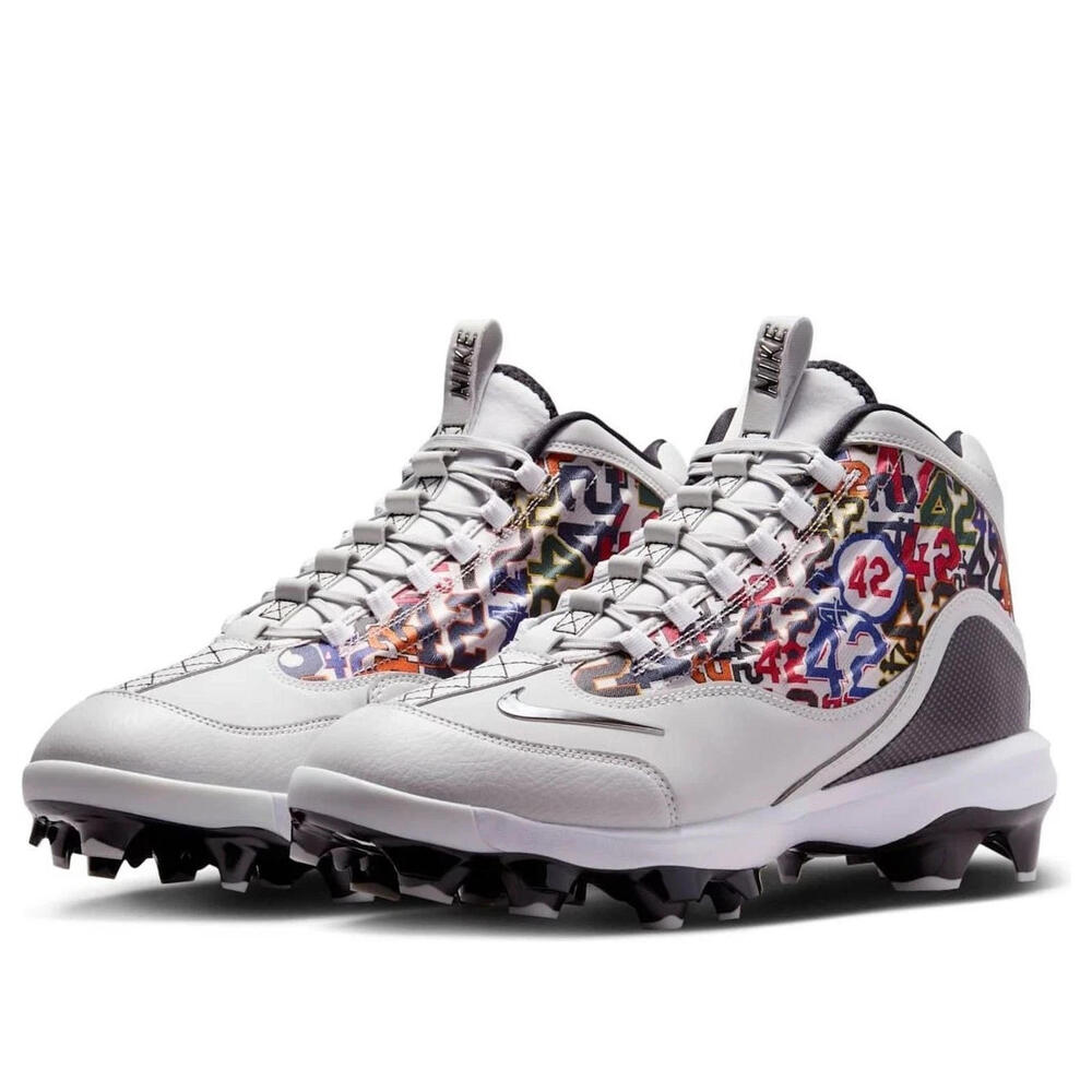 $169 Nike Griffey 2 MCS Jackie Robinson Baseball Cleats Size 13 Grey HJ4509-001 - Picture 2 of 13